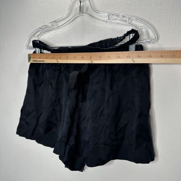 NWT PRFCT NMBR Black Satin Open Side Waistband Drawstring Shorts M - Picture 6 of 14
